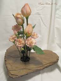 Pink Heart Sale Natural Stone Slate Vase Ikebana Etsy Ikebana Vase Ikebana Vases