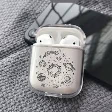 Clear Airpods Case Space Planets Airpods Cover Holder Sun Moon Etsy In 2020 Apple Headphone Airpod Case Earphone Case