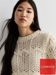 Cream Stitch Knit Chunky Jumper