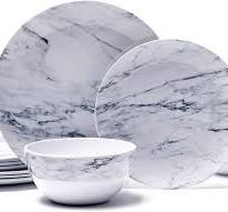 Amazon.com | TP 12-Piece Melamine Dinnerware Sets, Plates ...