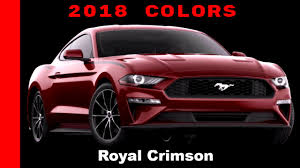 2018 ford mustang colors