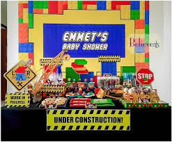 Lego Construction Baby Shower Baby Shower Ideas Themes Games Construction Baby Shower Construction Baby Shower Theme Boy Baby Shower Themes