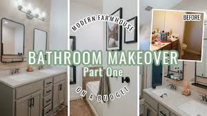 While you might prioritize your kitchen renovation over your bathroom, you can still find cost conscious ways to show it come love. Extreme Modern Farmhouse Bathroom Makeover On A Budget Small Bathroom Ideas Painting Decorating Youtube