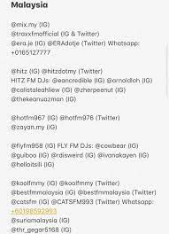 Stations owned by the government operate under the radio televisyen malaysia (rtm) group. Harris J News On Twitter Malaysia List Of Radio Stations Amp Their Djs Below Hit Them Up Amp Request Harris J X Aj Jung Kick Down The Door Https T Co U3w9gakes3