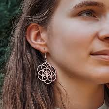 Orecchini in legno Fiora