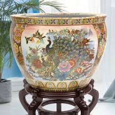 Lovely and large chinese porcelain large planter/jardinière. Chinese Porcelain Fish Bowls Wayfair