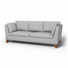Stockholm Soffoverdrag 3 Sits Regular Fit Med Tyget Panama Cotton Absolute White Sofa Sofa Covers Ikea Sofa