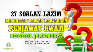 We did not find results for: 27 Soalan Lazim Berkaitan Urusan Persaraan Penjawat Awam Berserta Jawapannya