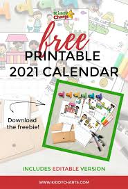 Boxing day in the united kingdom is the day after christmas day and falls on december 26. Free Printable 2021 Calendar Includes Editable Version