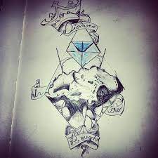 Unisex <3 underwear & tattoo layer. Diamond In The Rough Tattoo Sketch Bear Tattoo Designs Tattoo Sketch Art Black And Grey Tattoos