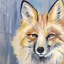 Introduction To Animal Portraiture In Acrylics Colorful Animal Paintings Animal Paintings Acrylic Fox Painting