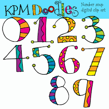 Kpm Doodles Numbers To Match Alphabet Soup Clip Art Lettering Doodle Lettering