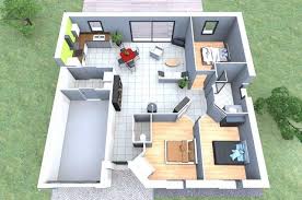 Plano De Casa 3d De 80 M2 Casas En 3d Planos De Casas Planos De Casas Modernas