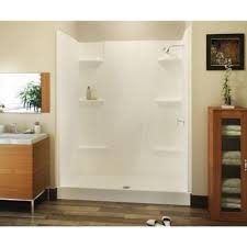 Aquatic A2 34 In X 60 In X 76 In Shower Stall In White 6034cs Aw The Home Depot Shower Units Trendy Bathroom Designs Shower Stall
