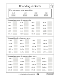 This Money Math Worksheet Gives Your Child Practice Rounding Each Price And Measurement Each Written To The H In 2020 Rounding Decimals Decimals Money Math Worksheets