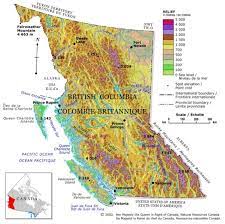 Elevation Map North Vancouver British Columbia Relief Map