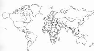 Schau dir unsere auswahl an weltkarte schwarz weiss an, um die tollsten einzigartigen oder spezialgefertigten, handgemachten stücke aus unseren shops zu finden. Coloring Countries Inspirational Printable Labeled World Map New Europe Outline Without Weltkarte Poster Afrika Karte Weltkarte