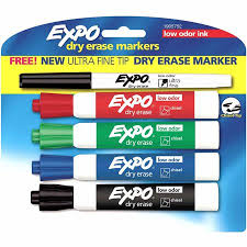 Expo Low Odor Dry Erase Markers Chisel Ultra Fine Tips Business Colors 4 1 Bonus Pack Walmart Com In 2020 Dry Erase Markers Dry Erase Business Colors