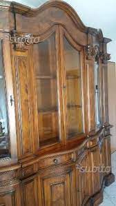 Soggiorno Vetrina Credenza Vintage Anni 60 Legno Arredamento Credenza Vintage Vetrine