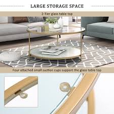 4.6 out of 5 stars. Round Tempered Glass 31 6 Coffee Table Round Shelf W Metal Frame Living Room Ebay