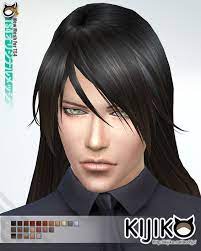 Sims 4 Hairs Kijiko Sims Long Straight Hairstyle For Him Boy Hairstyles Sims Hair Straight Hairstyles