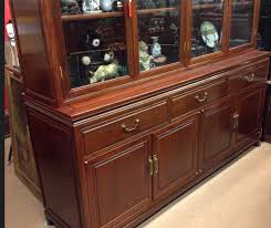 Rosewood china cabinet in excellent condition, vintage circa 1990. Large Vintage Rosewood China Cabinet Sold Golden Age Vintage