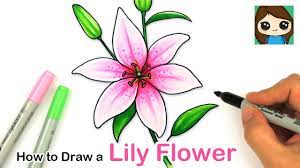 See more ideas about cute flower drawing, flower drawing, drawings. How To Draw A Lily Flower Easy Youtube