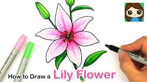 Now before you tell me you can't draw, you may want to read how to bullet journal mille exquis shows you how to fill your planner pages with pretty flower doodles that anyone can draw. How To Draw A Lily Flower Easy Youtube