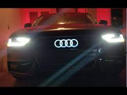 part 1 audi grill logo lights up from front rear light is tba youtube