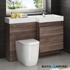 Light Walnut Combined Vanity Unit Toilet And Basin 1206x880mm Bathempire Oak Bathroom Vanity Bathroom Vanity Units Toilet And Sink Unit