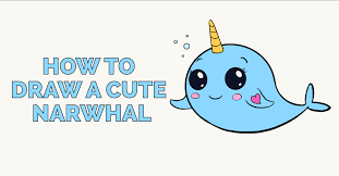 Getdrawings.com provides you with tons of beautiful free drawings, vector graphics, coloring pages of any topic. How To Draw A Cute Narwhal Really Easy Drawing Tutorial