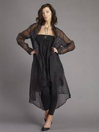 Silk Duster Coat Silk Duster Coat Sheer Jacket Dark Fashion