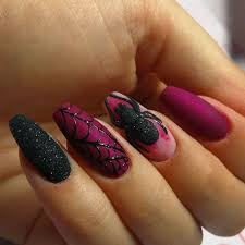 Pineapple on pink nails what a stylish nails design. 50 Devilishly Cute Halloween Nails That You Need To See