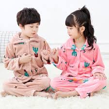Girls Boys Autumn Winter Clothes Flannel Pyjamas Girls Pijamas Kids Pajamas Boys Sleepwear Coral Fleece Nightwear Set Homewear Ly191231 Children Pajama Cotton Pjs For Kids From Dang07 17 19 Dhgate Com
