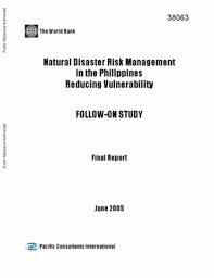 It can be from books. Natural Disaster Risk Management In The Philippines Reducing Vulnerability