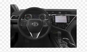 Interior design is beige upholstery with wood grain. New 2018 Toyota Camry Hybrid Se Toyota Camry Hybrid 2019 Hd Png Download 640x480 4699942 Pngfind