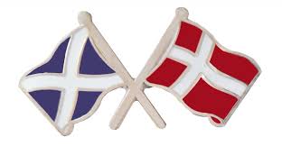 Danish squad members formed a … Denmark And Scotland Friendship Flag Pin Badge
