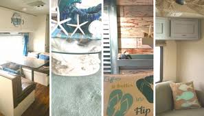 When you are decorating your nautical home, finding wooden signs, wall art, and nautical mirrors for the wall can be difficult because you have so many. 9 Rv Makeovers With Beach Themed Decor Nautical Theme Camper 1024x585 Wallpaper Teahub Io