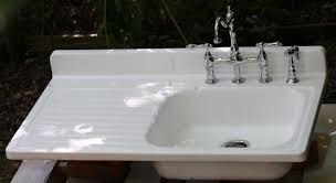farmhouse kitchen sink with drainboard