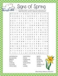 Spring Word Search Spring Words Spring Word Search Word Puzzles