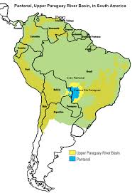 The pantanal is the largest continuous freshwater wetland in the world which encompasses a floodplain ecosystem with an area of flooded grassland and savanna, draining an area of c. Latin America Parana River Map