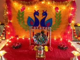 Janmashtami Decoration Ideas Janmashtami Janmashtami Decoration Janmashtami Decoration Ideas At Home Jhula Decoration Pooja Room Decoration For Krishn Janmashtami Decoration Janamashtami Decoration Ideas Ganpati Decoration Design