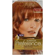 L'oreal paris excellence crème permanent hair dye 9 natural light blonde. L Oreal Paris Superior Preference 7la Lightest Auburn Hair Color 1 Application Overstock 8881204