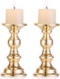 Georg jensen cobra candle holders rose gold. Amazon Com Nuptio Set Of 2 Gold Candlestick Metal Pillar Candle Holders Wedding Centerpieces Candlestick Holders For 2 Inches Candles Stand Decoration Ideal For Weddings Special Events Parties Home Kitchen