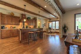 Traditional Kitchen With Hardwood Floors High Ceiling Raised Panel Custom Hood Breakfast No Hardwood Floors In Kitchen Dream House Interior Kitchen Remodel
