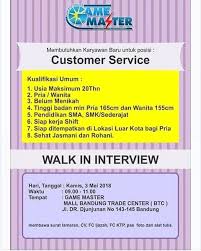 D3/s1 semua jurusan, dengan min, ipk 2,50. Lowongan Kerja Game Master Bandung Terupdate 2020 2021