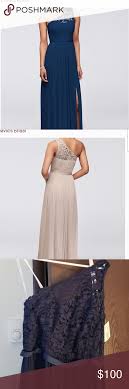 davids bridal bridesmaid dress style f17063 long one