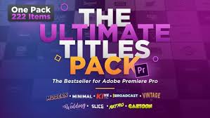 Herhangi formatta olan tüm videoları adobe premiere pro 2020 ile düzenleyebilecek ve geniş yerel dosya desteği sayesinde mobil üzerinden de videolarınızı düzenleyebileceksiniz. The Ultimate Titles Pack Premiere Pro By Digitalproducts669 Videohive