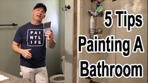 Eliminate lap marks by maintaining a cover your toilet tank with a garbage bag for an easier bathroom painting job. 5 Bathroom Painting Tips How To Paint A Room Youtube