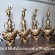 Wrought iron Tribal Musician set of four